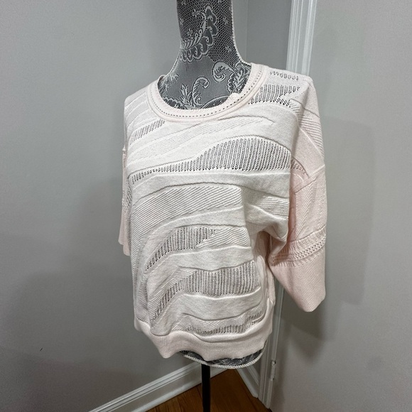 Cabi Women’s Baby pink boxy wide Oversized Flowy sleeves tunic sweater. Med. - Picture 9 of 13